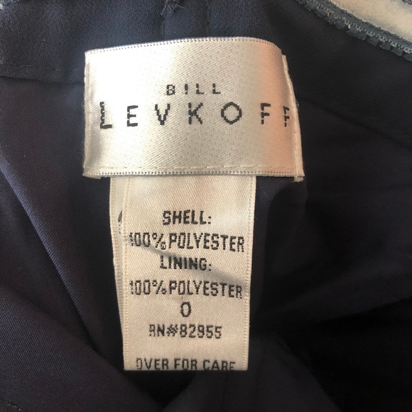 bill levkoff navy chiffon bridesmaid style 778 - Picture 2 of 4